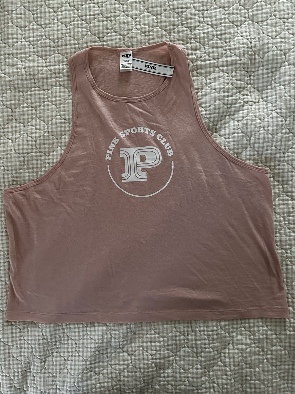Victoria's Secret PINK Dusty Rose Tank Top with White Logo